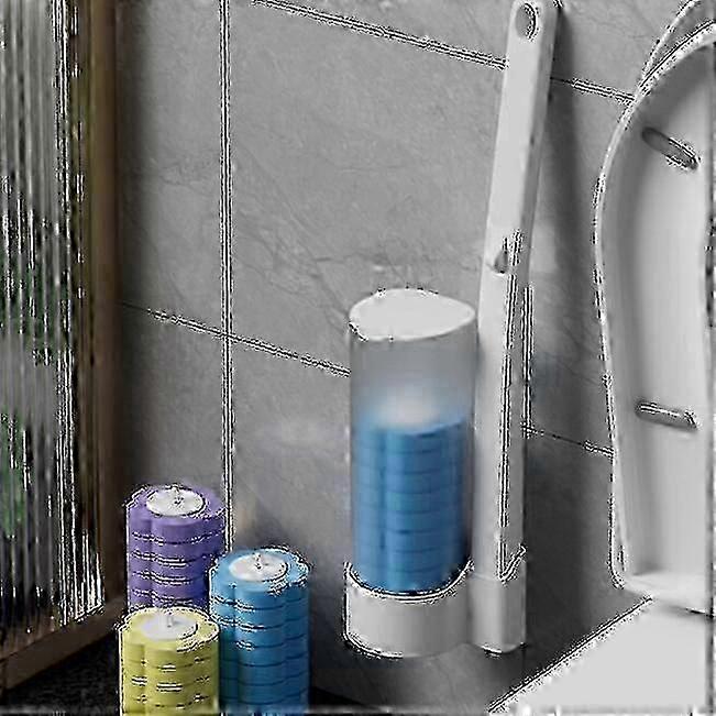Disposable toilet brush set for efficient bowl cleaning - 12X pack with refill
