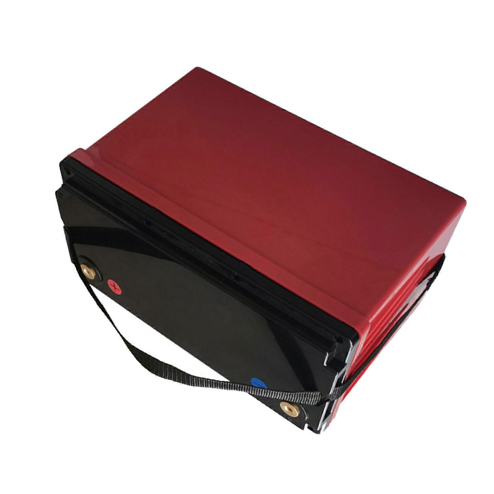 Sealed Reusable Plastic Container Plastic Casting For Phosphate Batteries Shock Absorption And Ventilation Features  black red