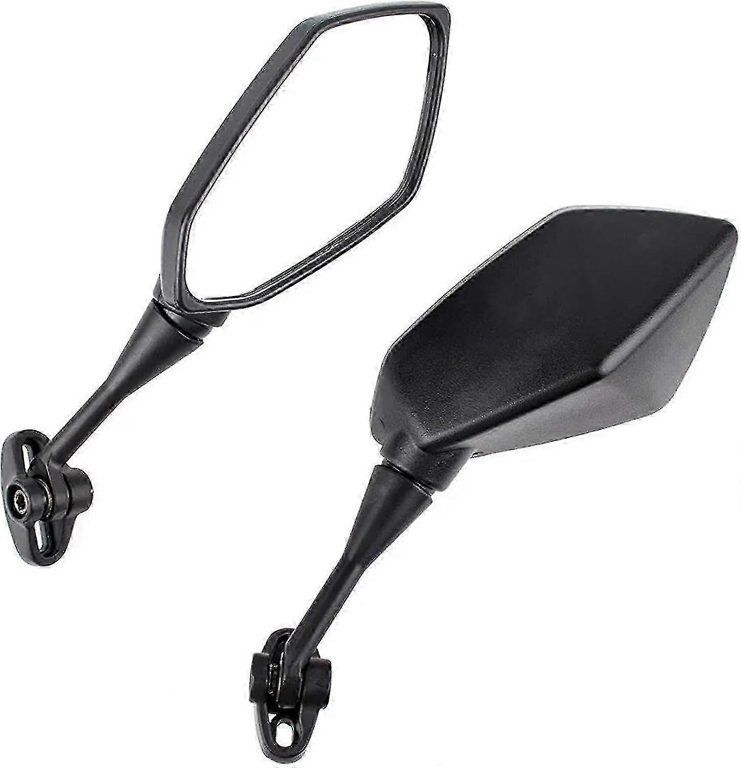 Carbon Look Black Rear Side Mirrors for YZF R1, R6, R25 & More Motorcycles and Scooters