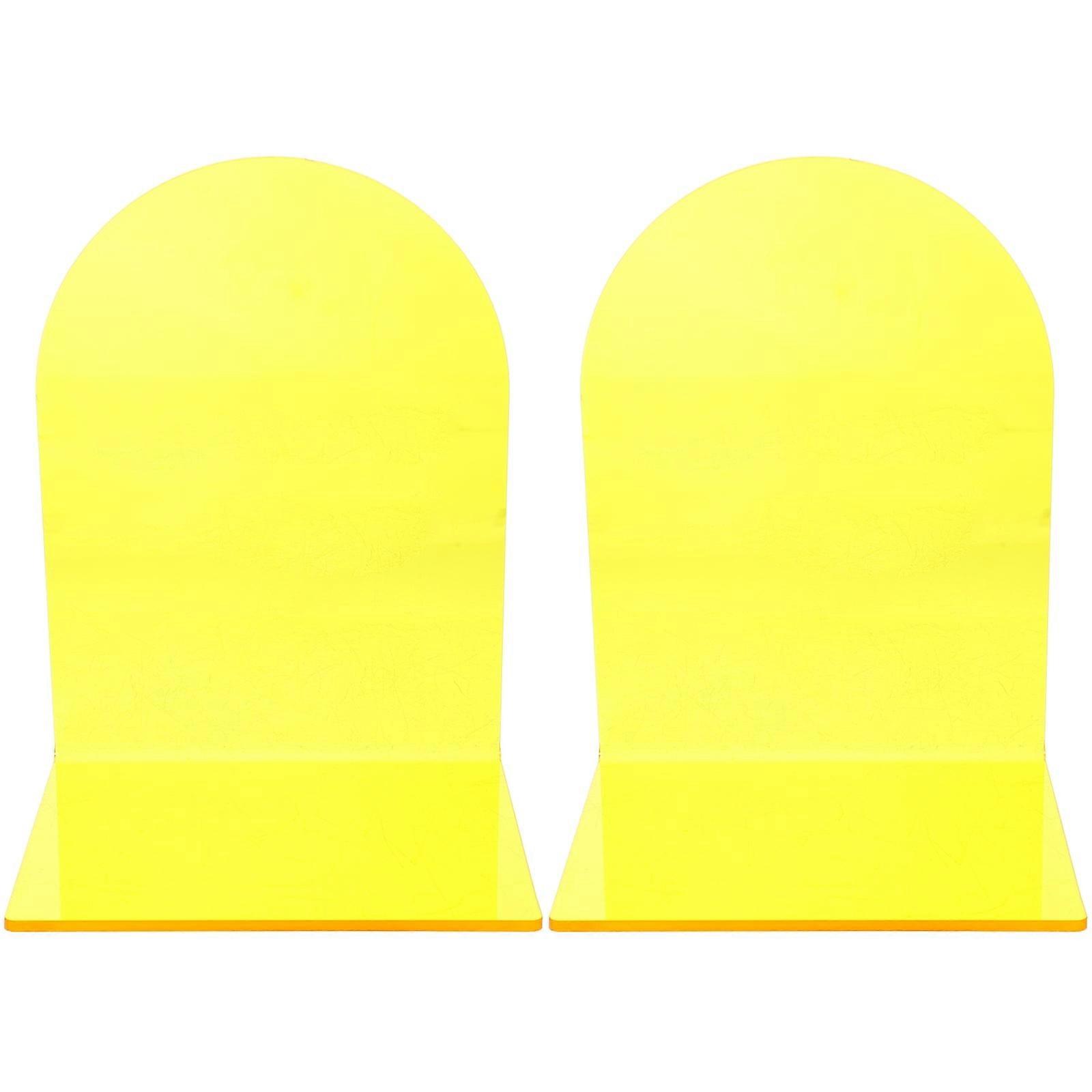 2pcs Tabletop Desktop Magazines Support Acrylic L Type Book Supporting Bracket