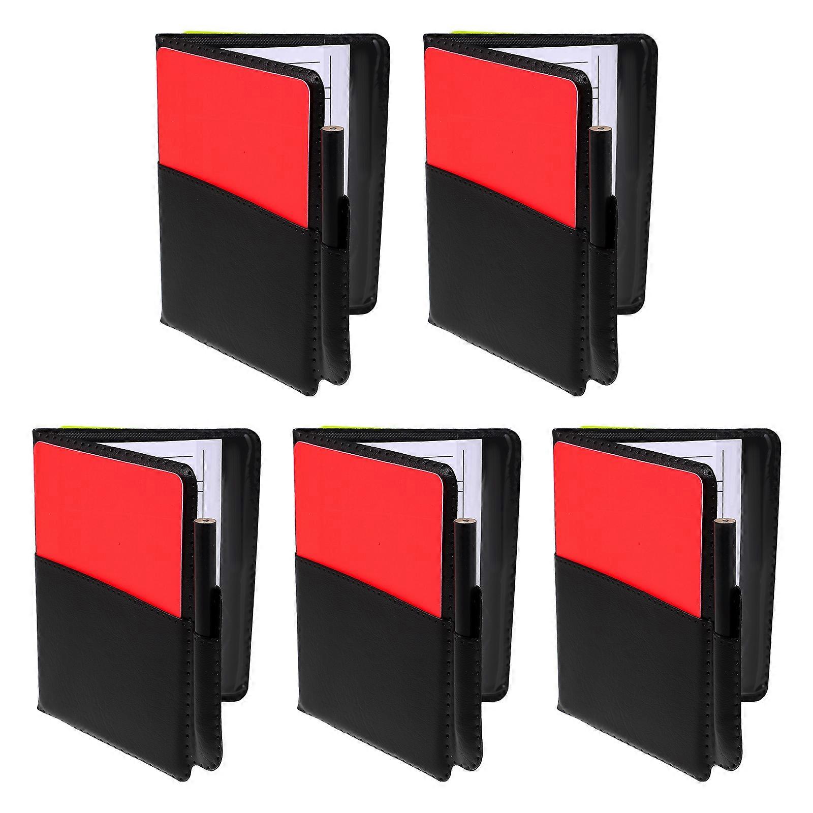 Football Yellow Card Red Warning System Maintain Order Fair Decision Making PVC Material 5 Sets