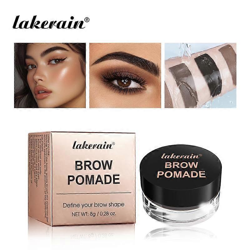 Lakerain Eyebrow Pomade, 2 Counts/set Eyebrow Cream, Waterproof & Sweatproof, Makeup Brow, Fills and Shapes Eyebrow, 6 Color Optional, for A