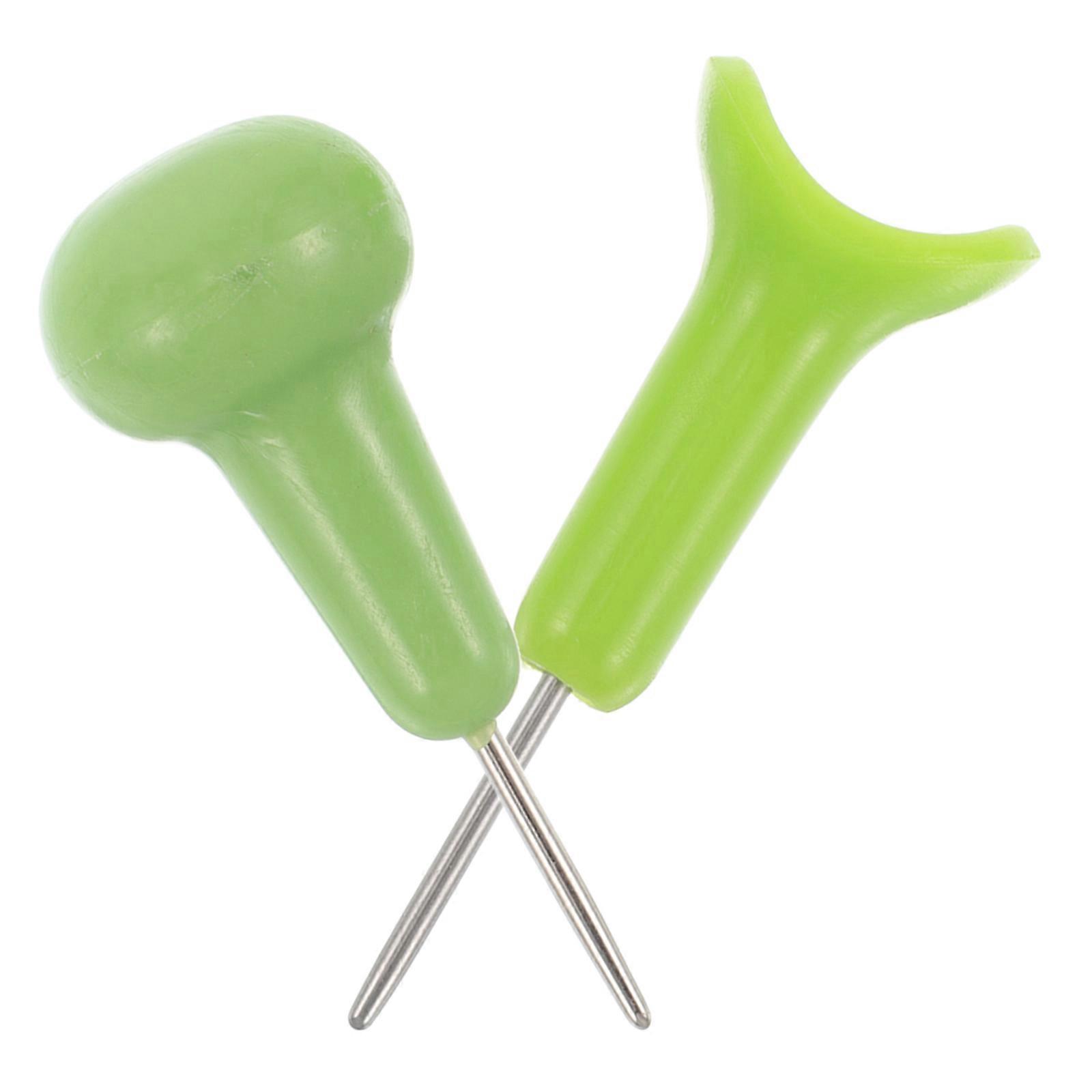 Blind Writing Pen Braille Accessory for Braille Learning 2Pcs Green Plastic