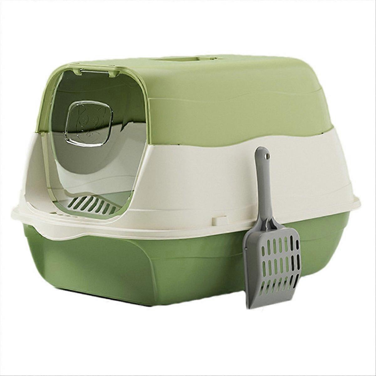 Fully Enclosed Cat Litter Box Splash-Proof Cat Potty Breathable