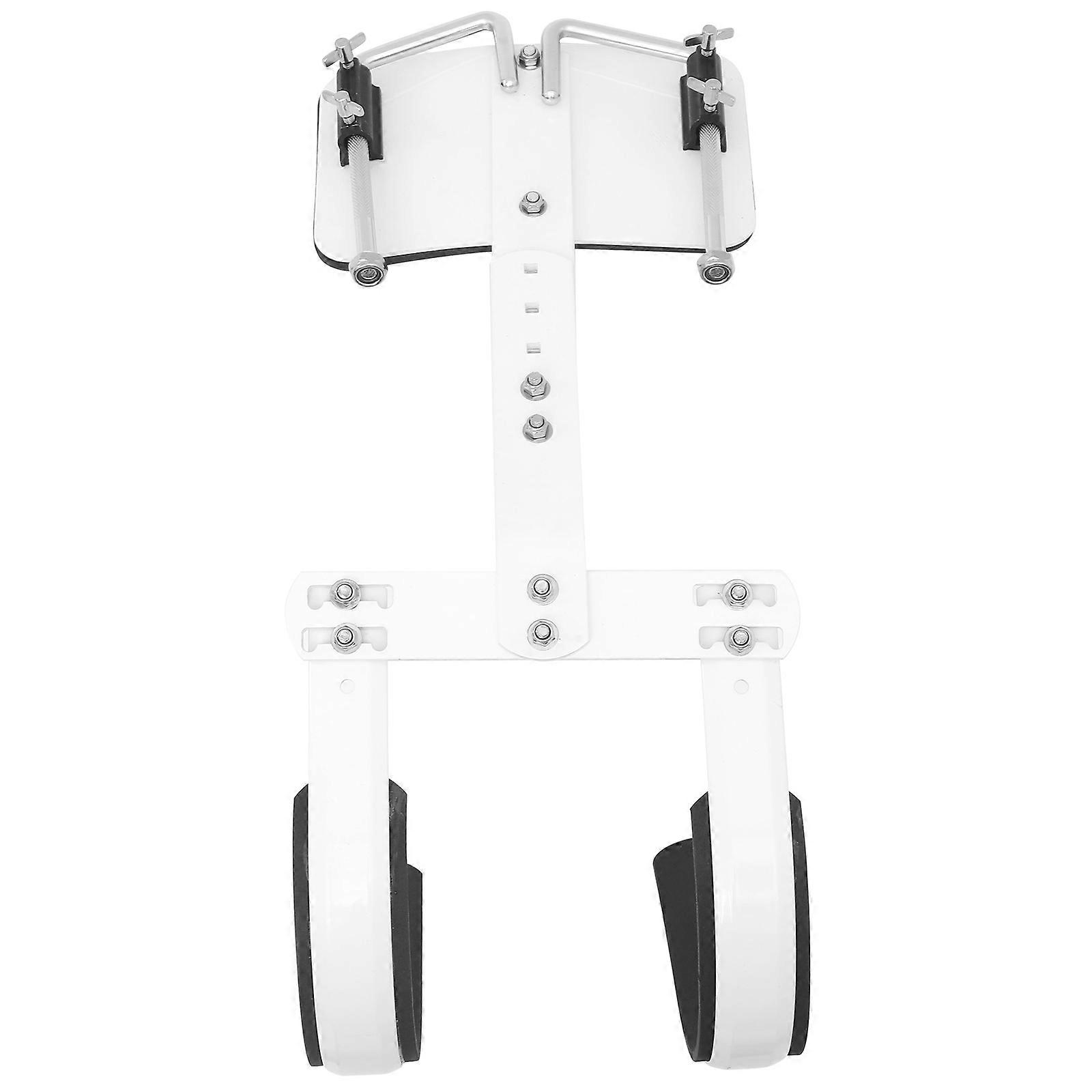 Adjustable Snare Drum Aluminum Back Frame for Marching Snare Drum with Percussion Drum Snare Shoulder Strap 1 Set Snare Drum Supplies White