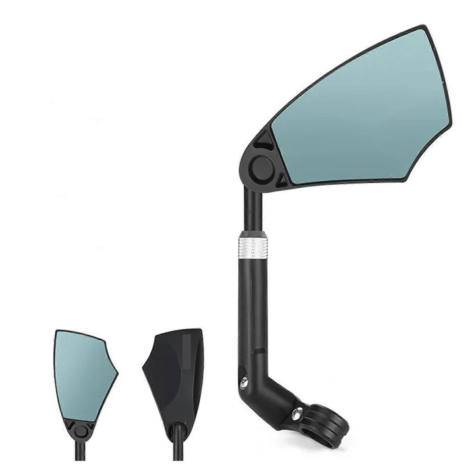 Motorcycle Rearview Mirror with AntiGlare Wide Angle Lens, Adjustable Bike Handlebar Mirror