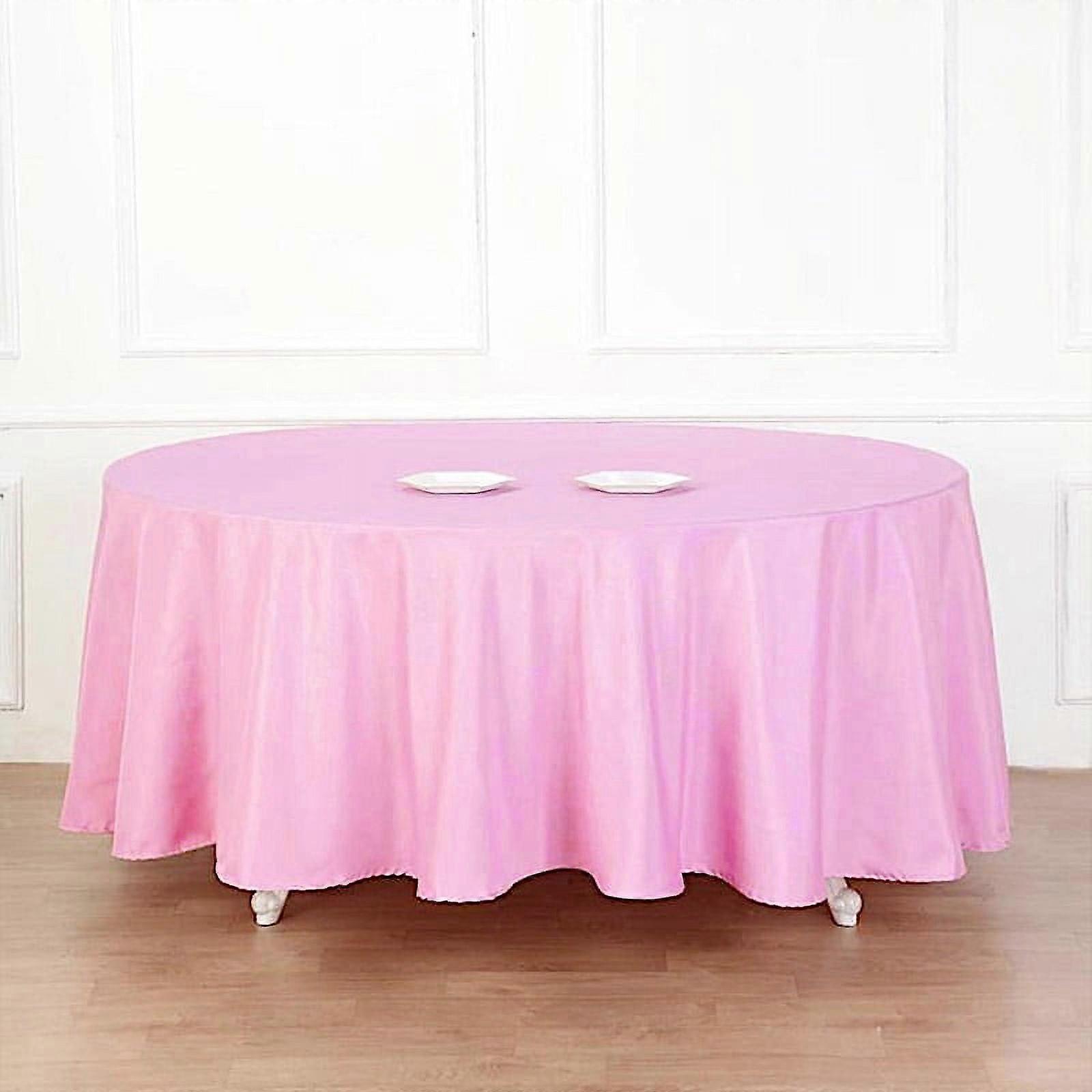 BalsaCircle 120" Pink Round Polyester Tablecloth Wedding Table Linens