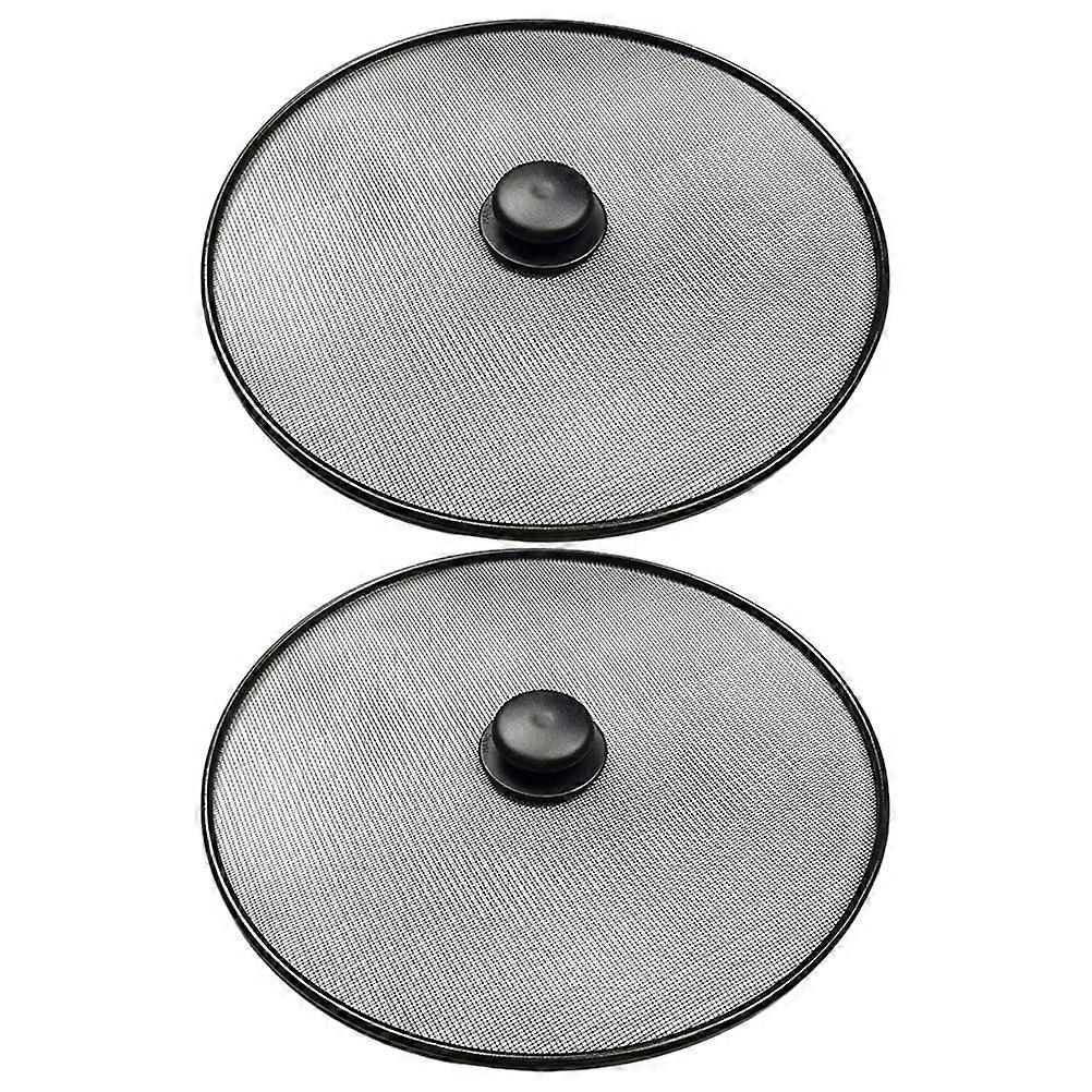 Fry Pan Splatter Shield Grease Screen For Frying Pan Explosion Proof Design 13×13×1.2in 2Pcs