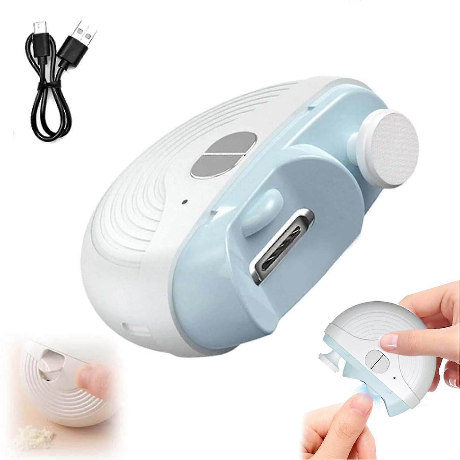 Electric Nail Clipper and File with LED Light, 3Speed Rechargeable Trimmer for Seniors and Adults