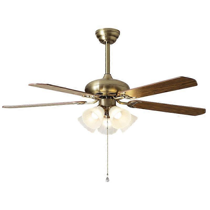 Ceiling Fans With Lights 42Inch, Reversible Propeller Blades, Glass Light Kit, Retro Modern