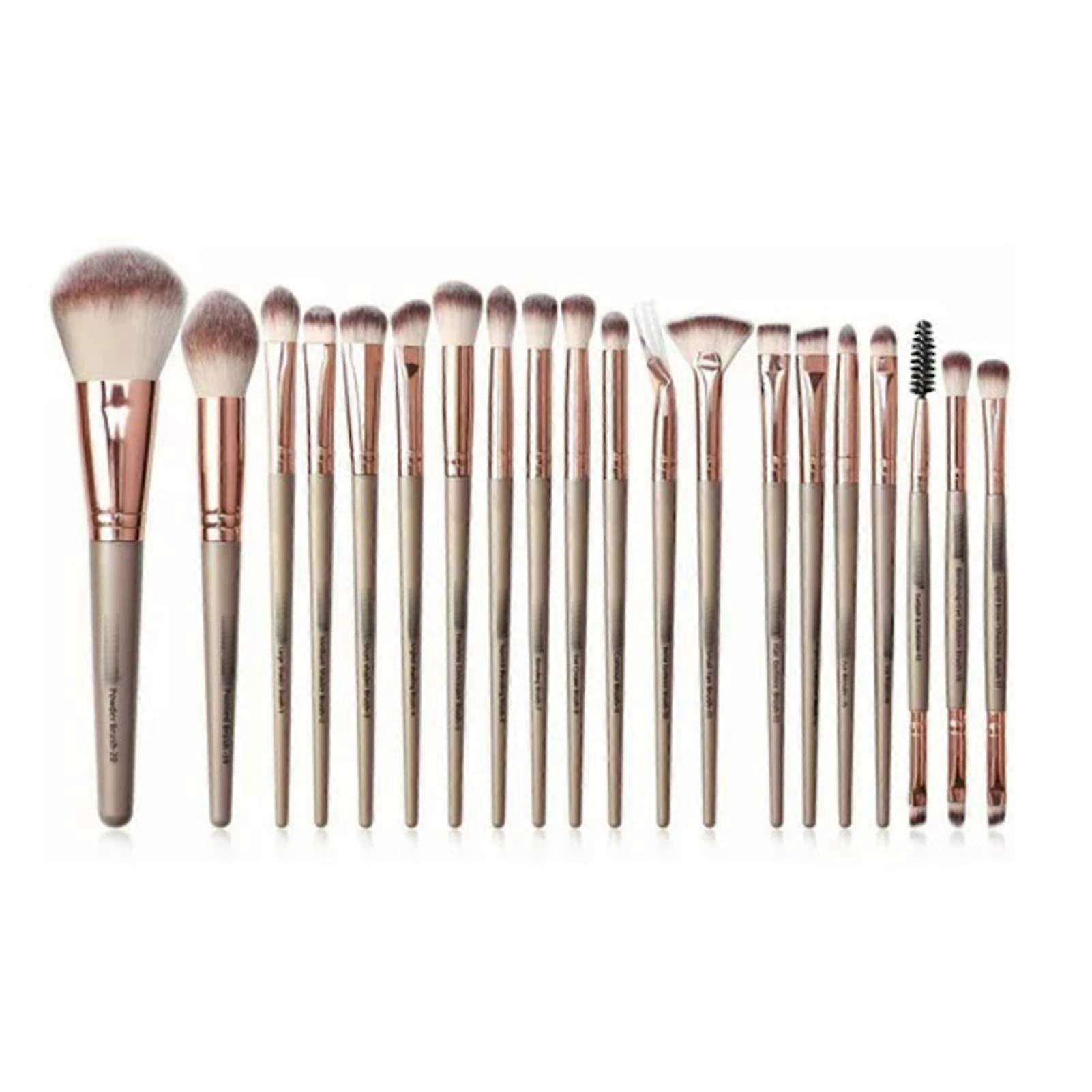 20 Piece Makeup Brush Set with Ultra Soft Synthetic Bristles for Foundation and Blending