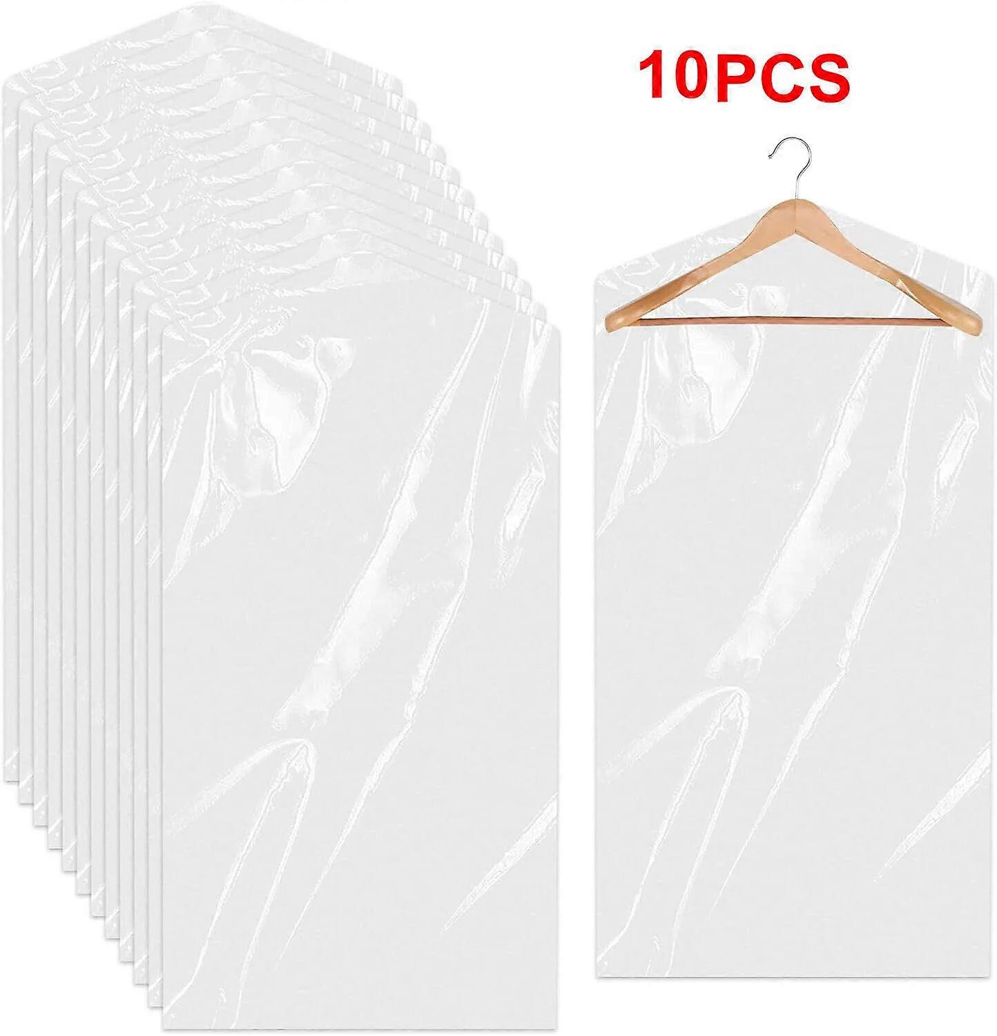 שקוף חד פעמי Hocomehold בגדי כיסויים נגד מתח כיסויי הגנה על חליפות גברים בגדים ארון בגדים אחסון תליית שקיות