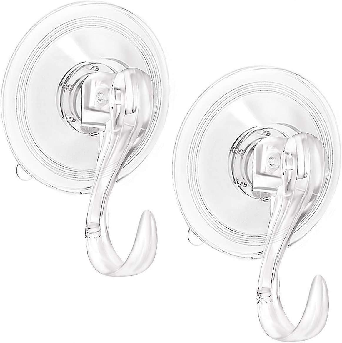 Suction Hooks 2 Packs Powerful Push and Lock Vacuum Multi-Purpose Suction Hanger Strong Absorption Suction Cup