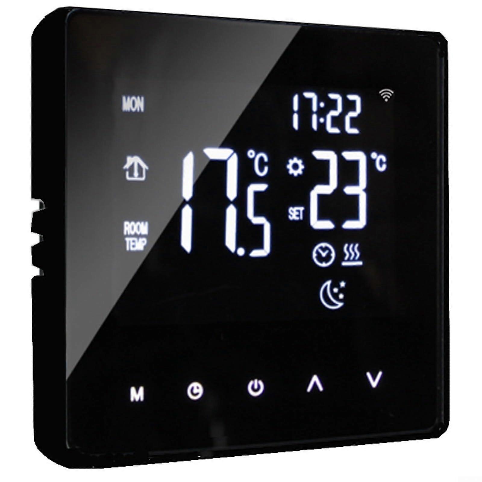 Smart WiFi Thermostat with App Control, HD LCD Touchscreen, Voice Controlled Heating