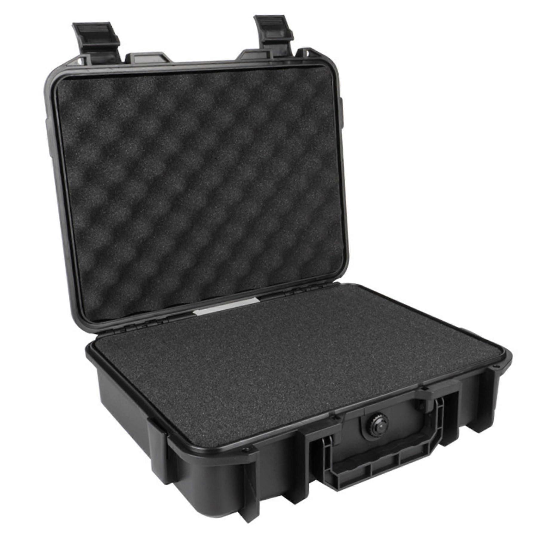 Waterproof Hard Case with Foam, Shockproof Tool Storage Box for Camera and Drone, Lockable Handle