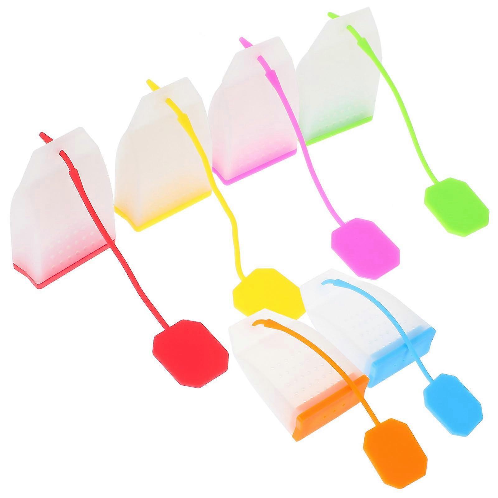 6Pcs Reusable Silicone Tea Infuser Set for Loose Leaf Brewing with Fine Mesh, 6 Colors