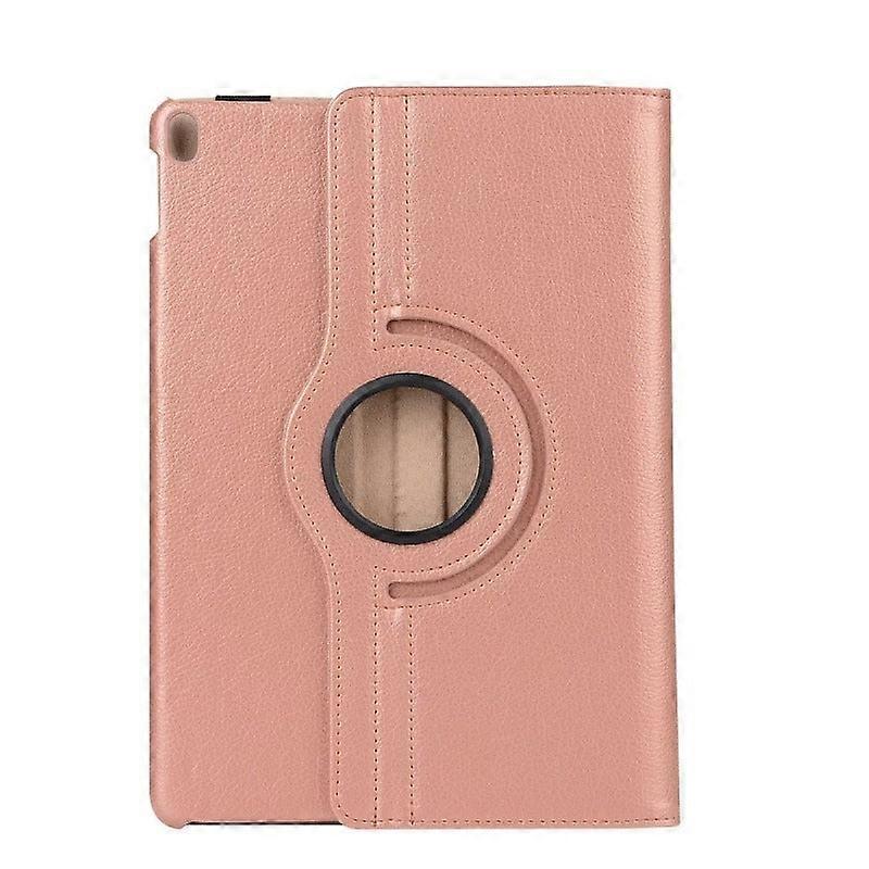 Stylish Case For Ipad 2020 10.2 Rose Gold Lychee Texture Rotating Leather