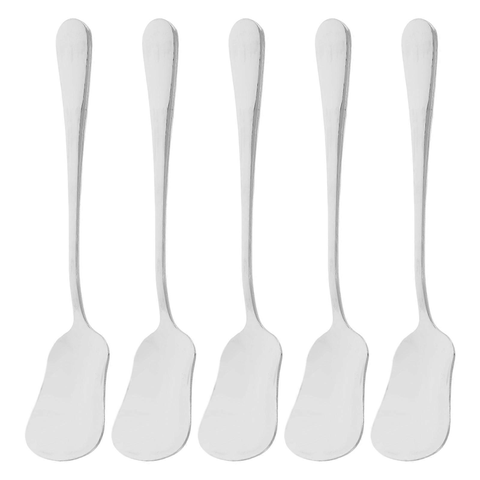 Espresso Spoons Mini Stainless Steel Dessert Spoons for Serving 5Pcs