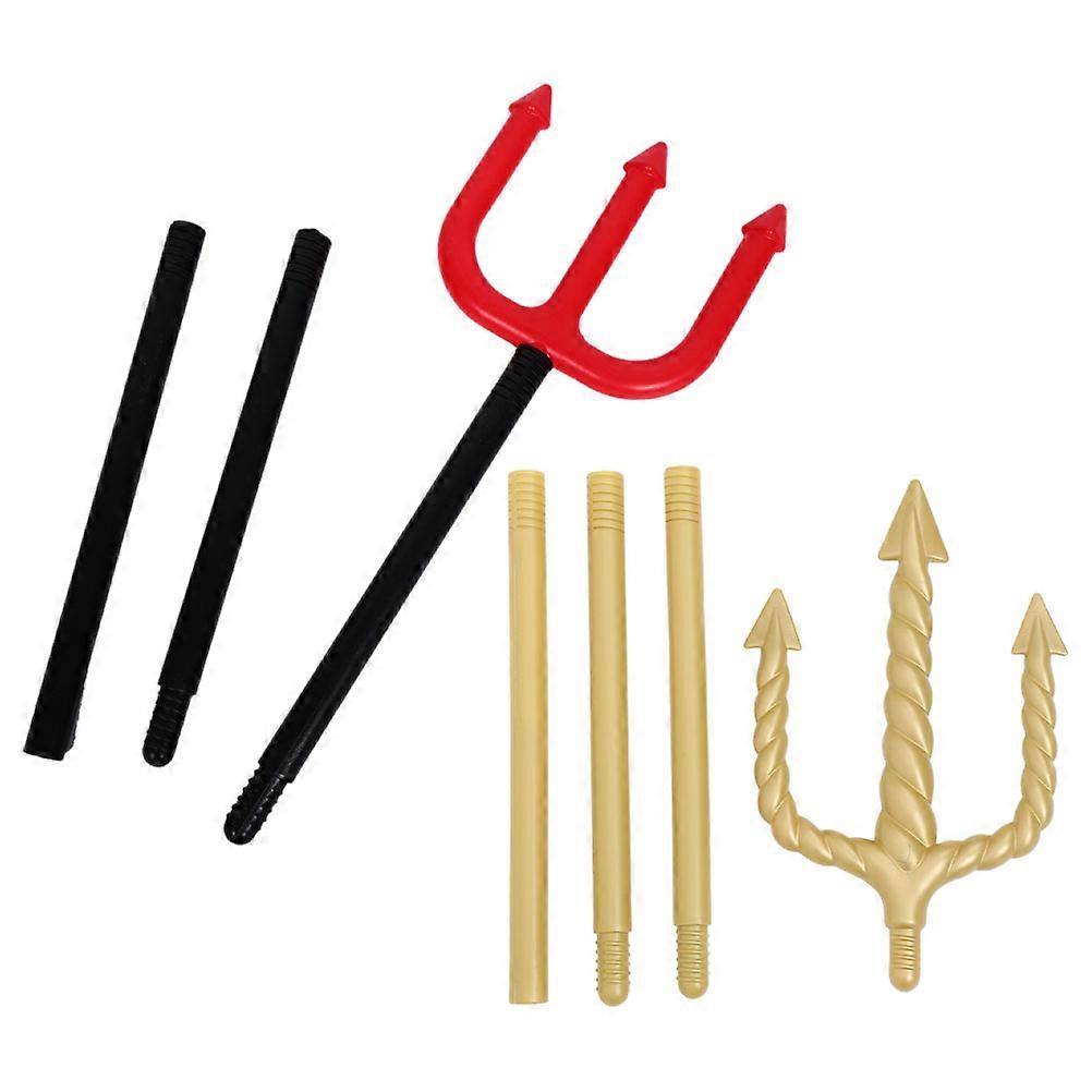 Plastic for Halloween Party 2Pcs Cosplay Demon Fork Prop