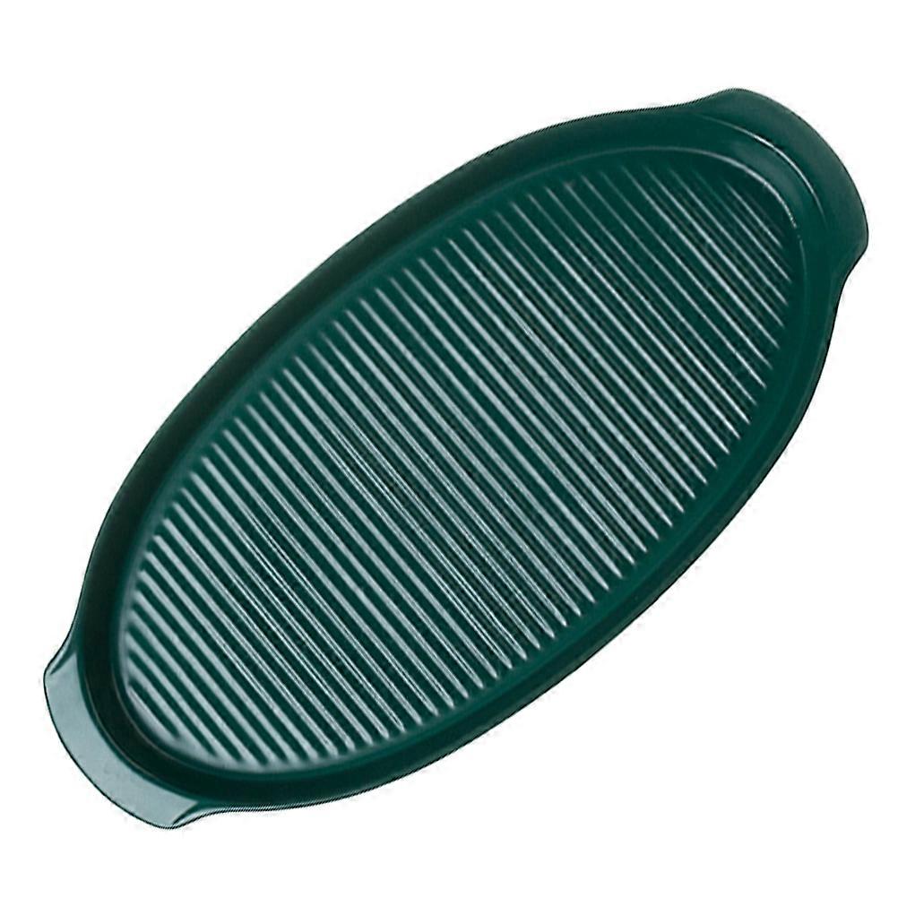 Ceramic Baking Pan Oval Baking Tray for Kitchen Use 1Pcs Green