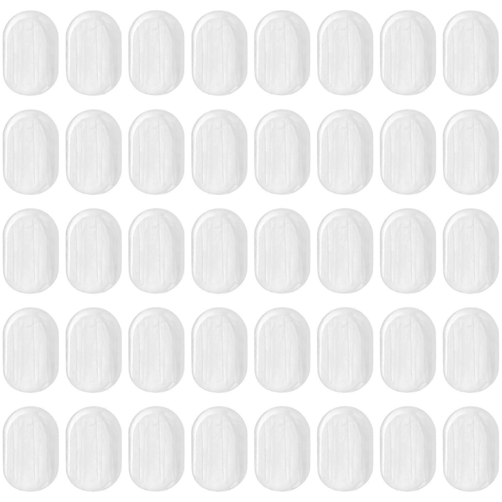 Earring Backs Transparent Color Simple Design 40Pcs