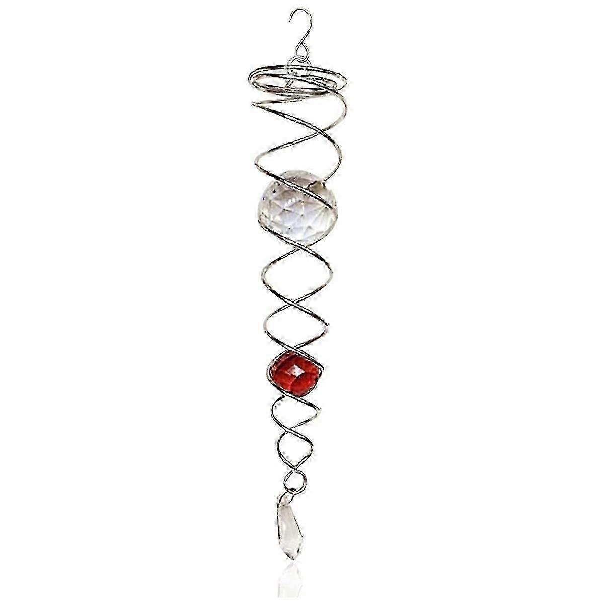 Red Gazing Ball Spiral Tail Wind Spinner Stabilizer