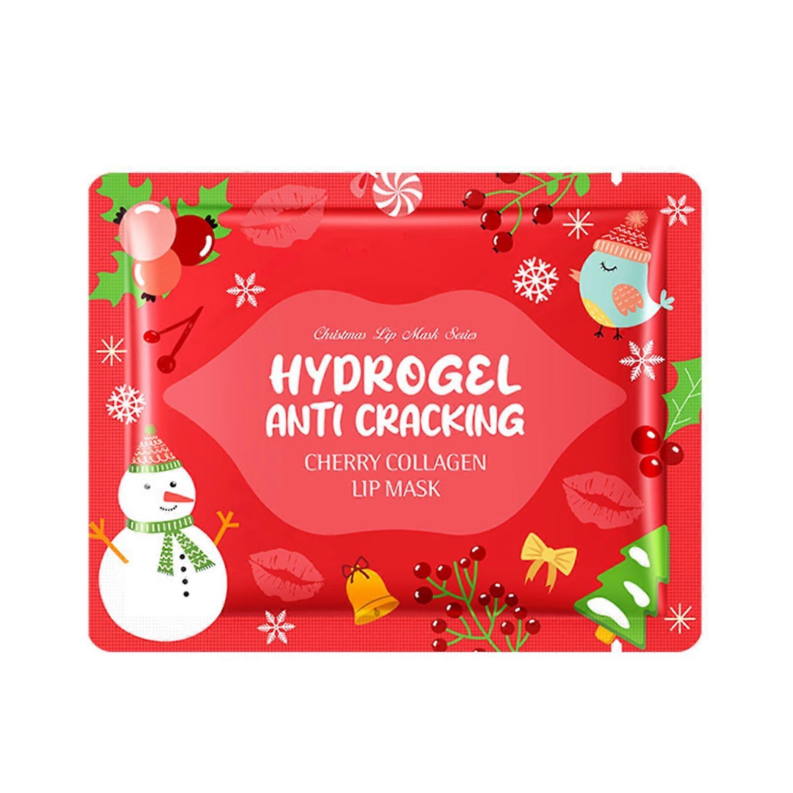 Lip Mask 10Pack Hydrogel Collagen Patches Deep Hydration Cherry Moisturizing for Dry Lips