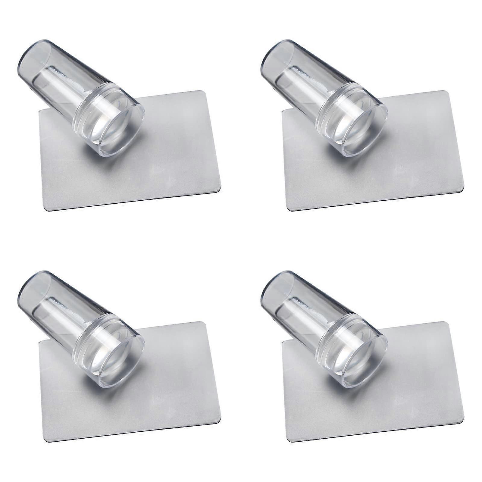 Clear Silicone Nail Art Stamper Set with Scraper for Precise Design Transfer Manicure