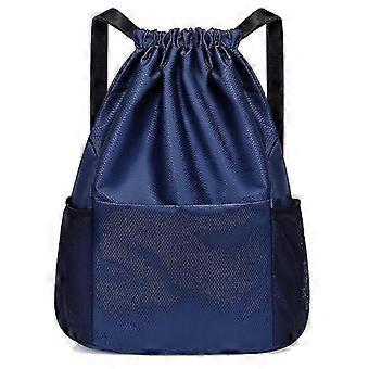 Mochila esportiva grande com cordão para natação, (azul) 2025