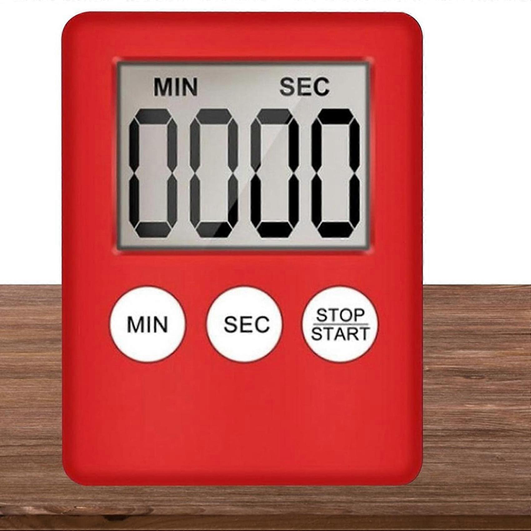 Digital Kitchen Timer, Timer, Egg Timer, Suitable for Work, Sports Timer, Game, Cooking Timer, 4 Pack Red