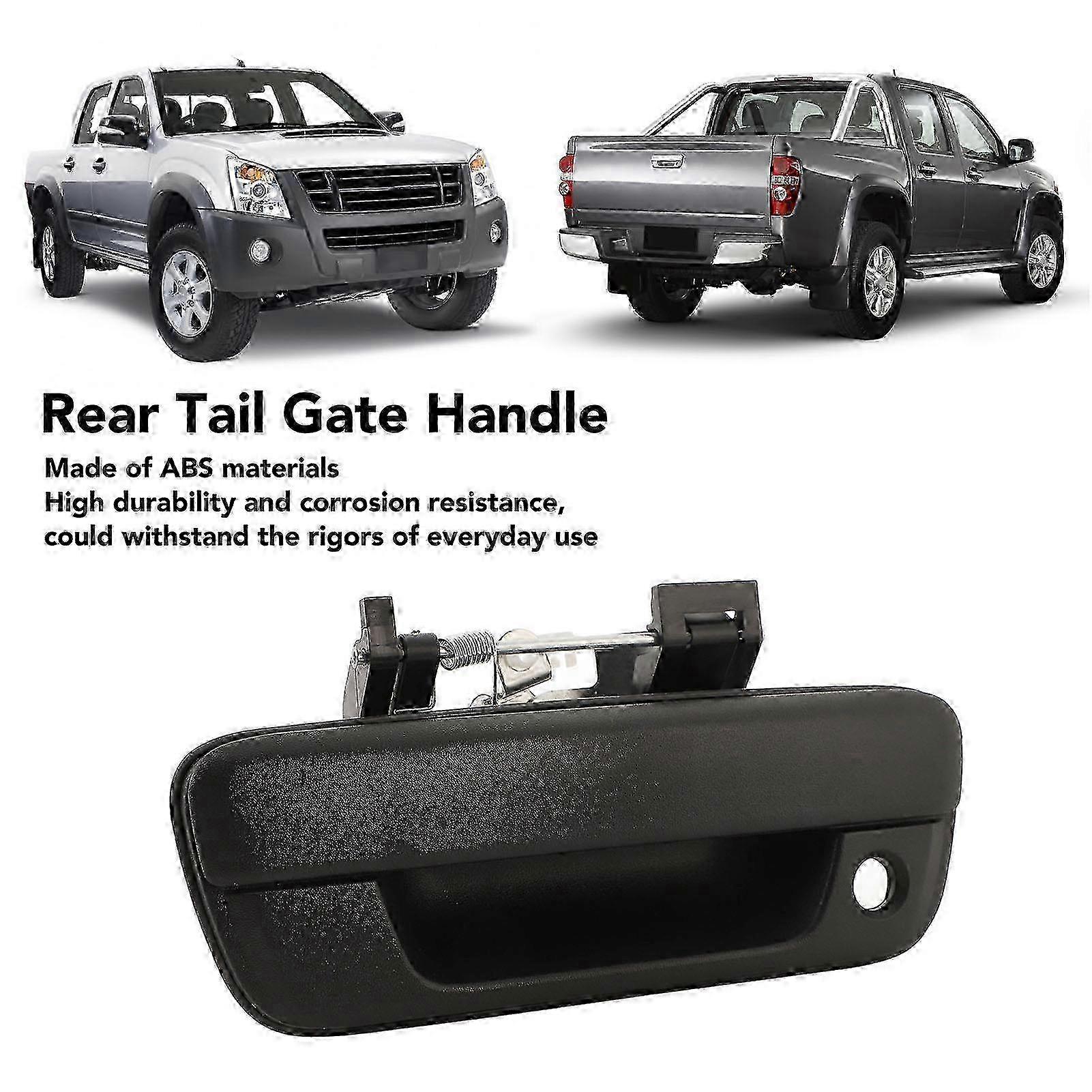 Rear Tailgate Handle Replacement, Solid Chrome, Compatible with D-MAX 2002-2011 & Rodeo RA 2002-2011