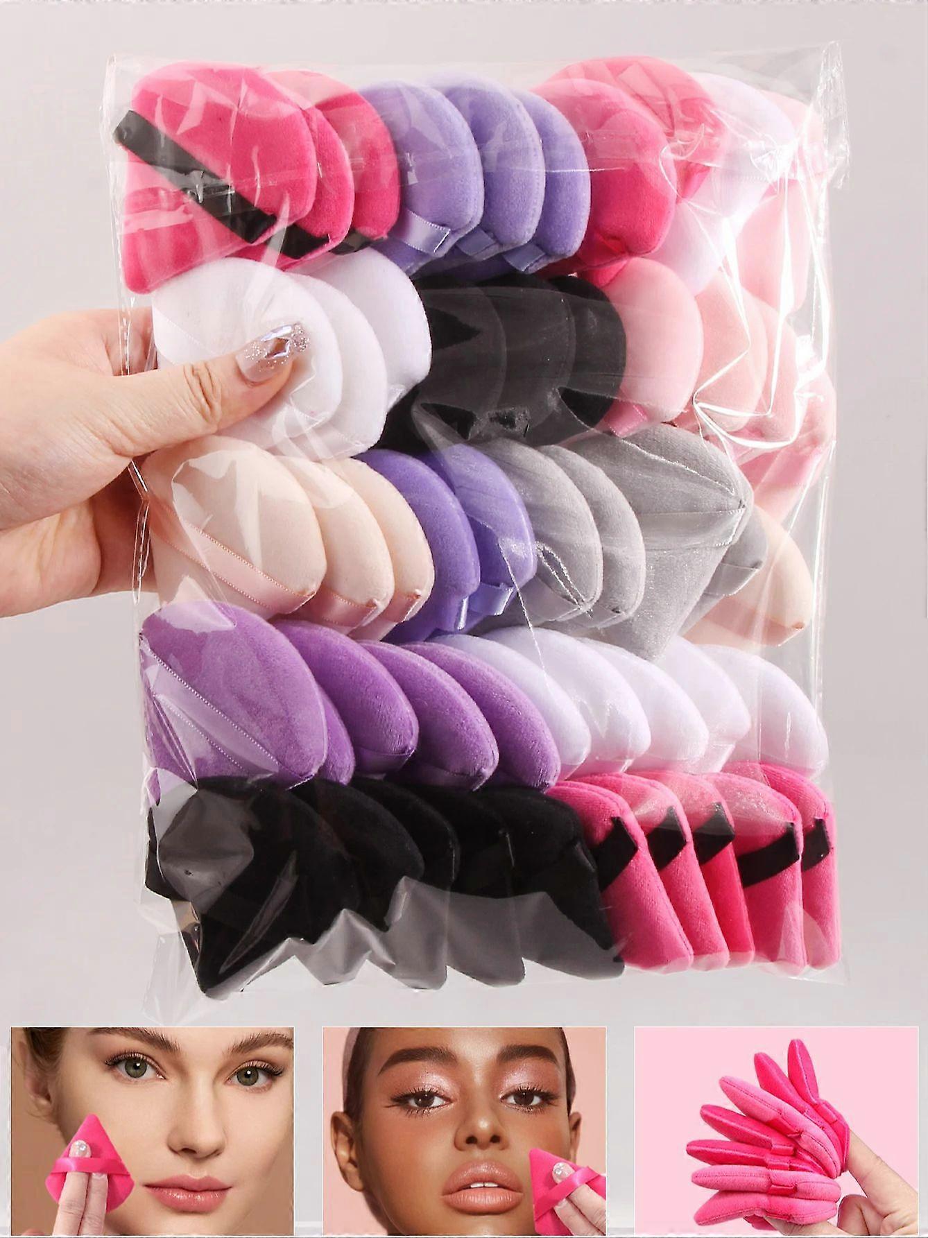 50PCS Super Affordable Triangular Powder Puff Makeup Sponge Powder Puff Set Multi-color Setting Powder Puff Sponge Makeup Tools