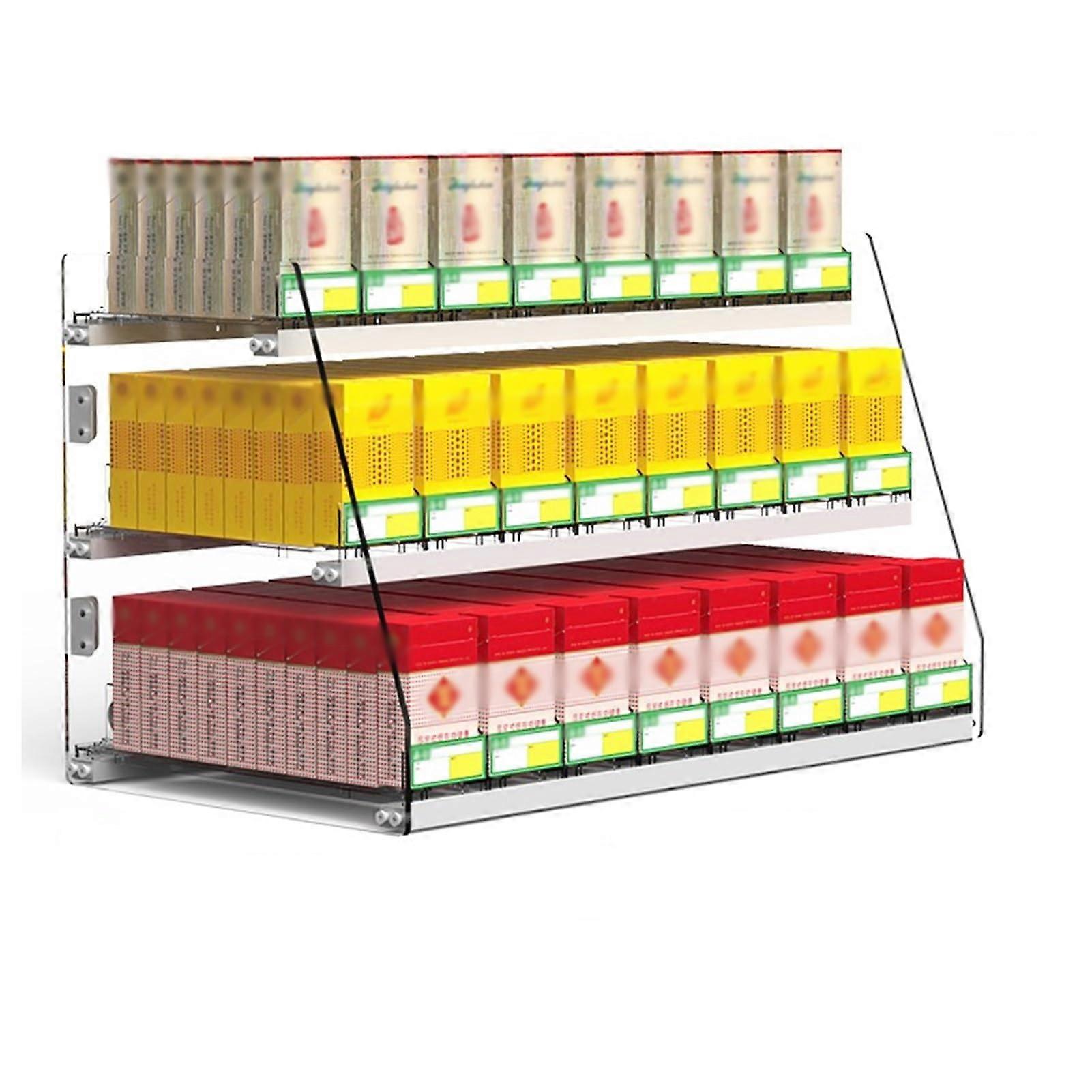 Acrylic Cigarette Display Rack with Automatic Dispensing for Retail Stores, 61.5x28.4x36cm