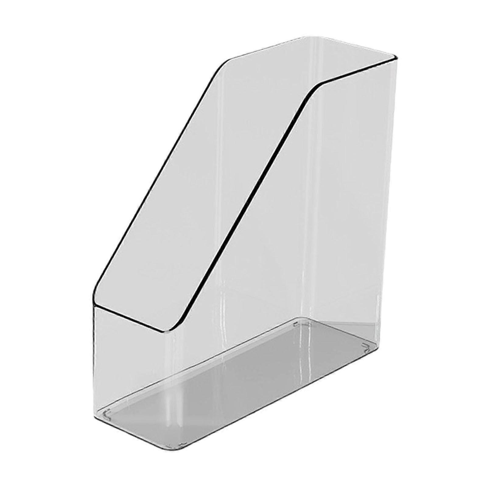 Clear Vertical Magazine Holder and Document Organizer with SpaceSaving ImpactResistant Design