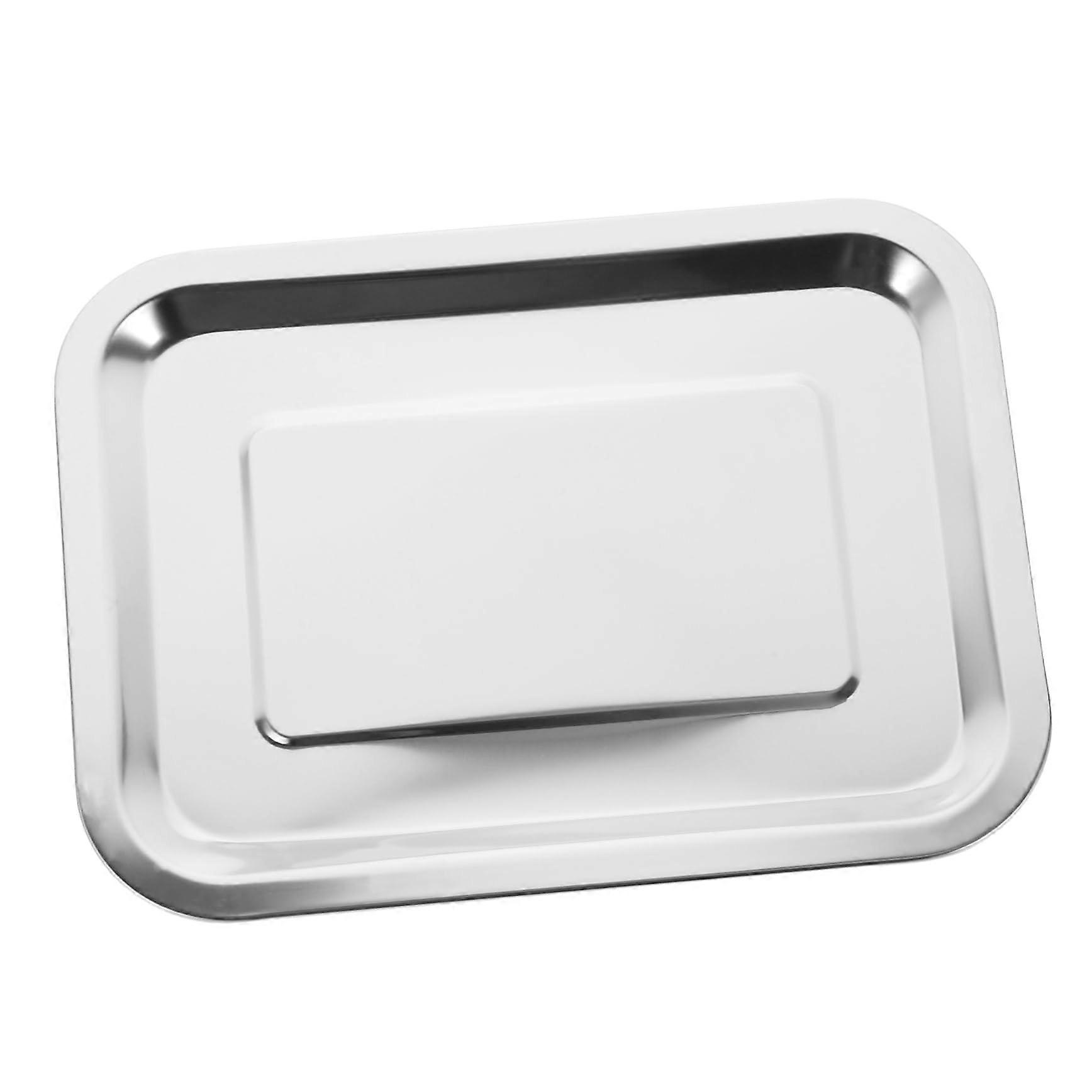 Stainless Steel Baking Tray Rectangular Pan for Oven and Grill, Durable Easy Clean Serving