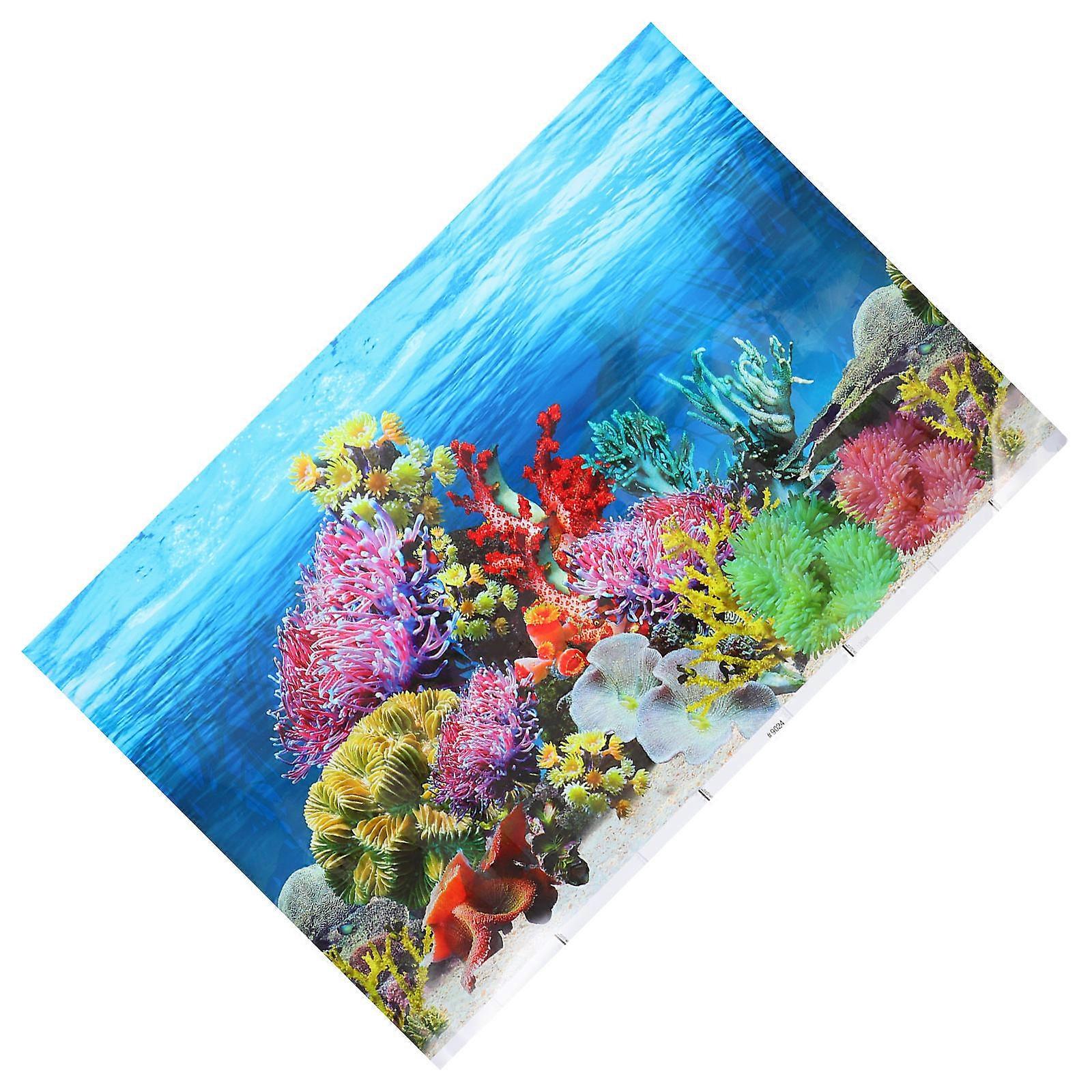 Fish Tank Background Sticker Underwater Backdrop for Aquarium