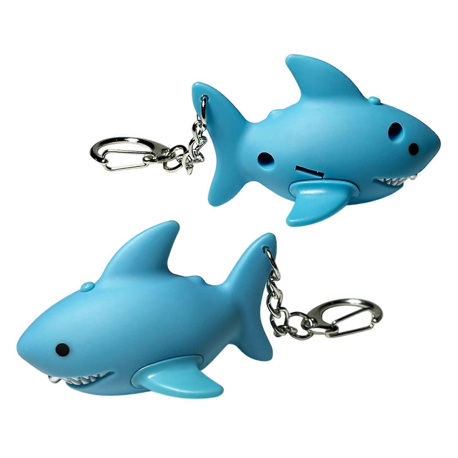 Shark Shape LED Light Keychains with Bright Glows for Finding Keys Child Entertainment Multicolor