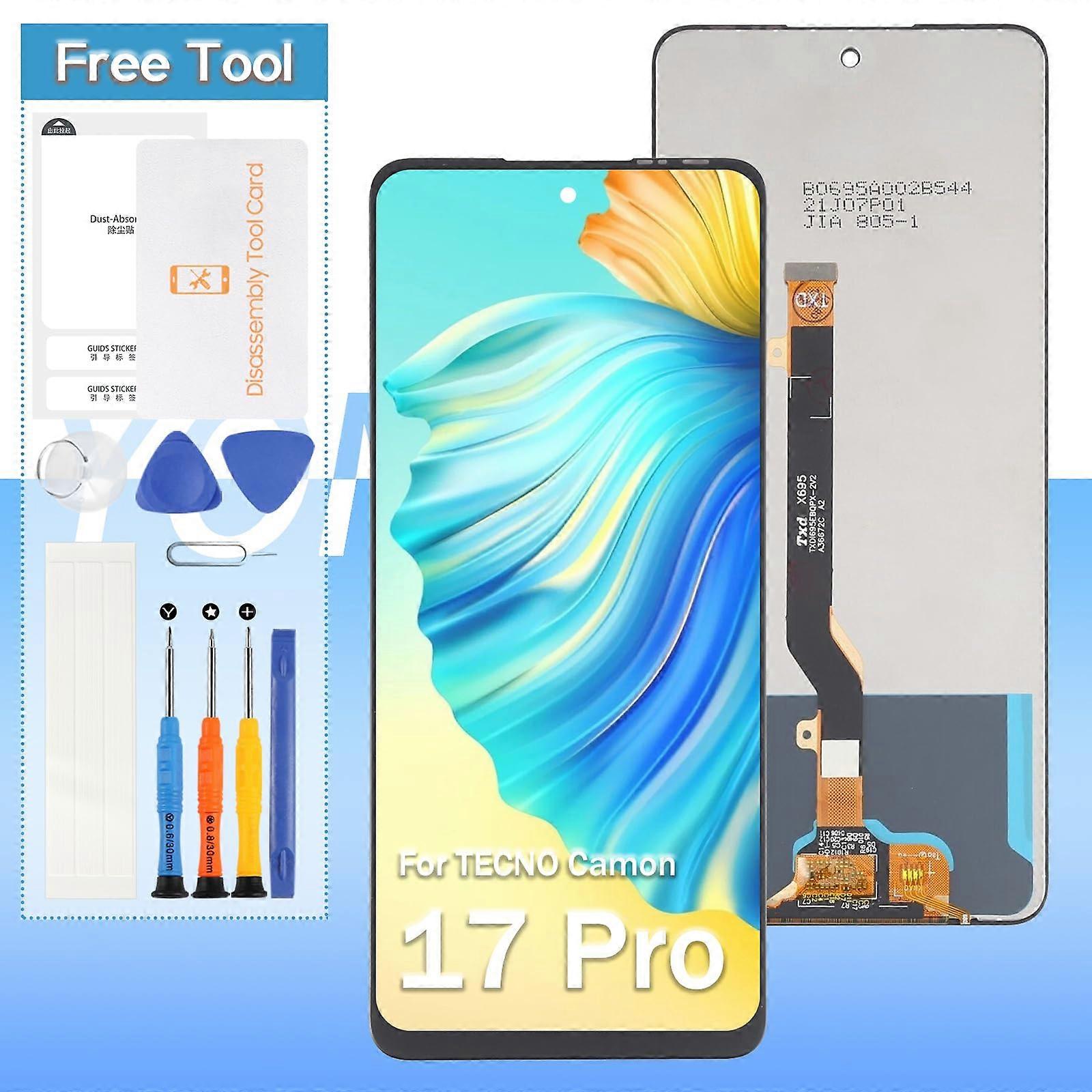 Screen Replacement CG8 CG8h 6.8 Inch LCD Touch Digitizer with  Kit for Tecno Camon 17 Pro
