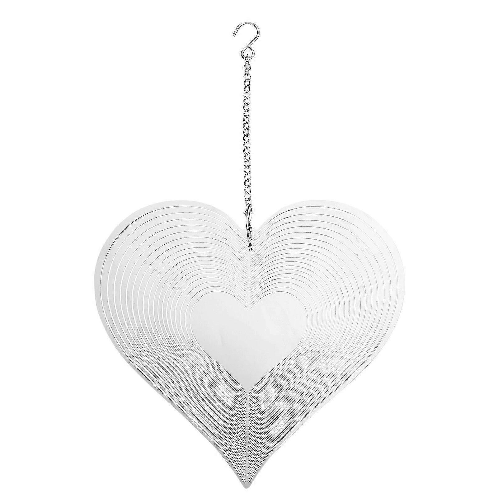Creative Metal Wind Chimes Chic Heart Shape Hanging Decor Delicate Wind Chime