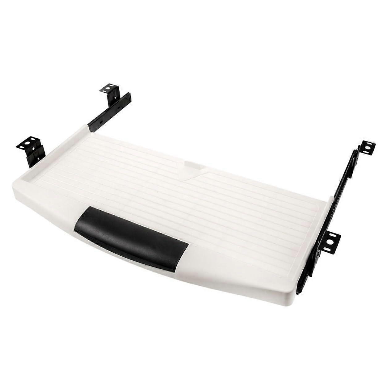 Under Desk Keyboard Tray with Mouse Platform, Sliding PullOut Drawer for Easy Typing, SpaceSaving Gray and Black