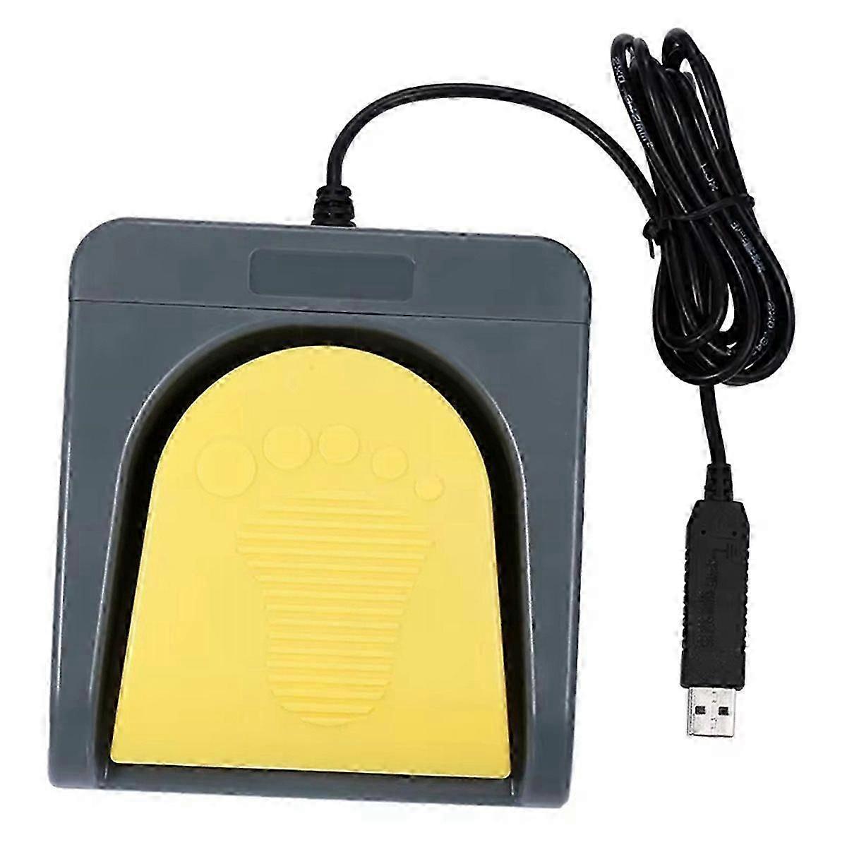 USB Single Foot Control One Key Customized Computer Keyboard Action Pedal Switch Control Yellow
