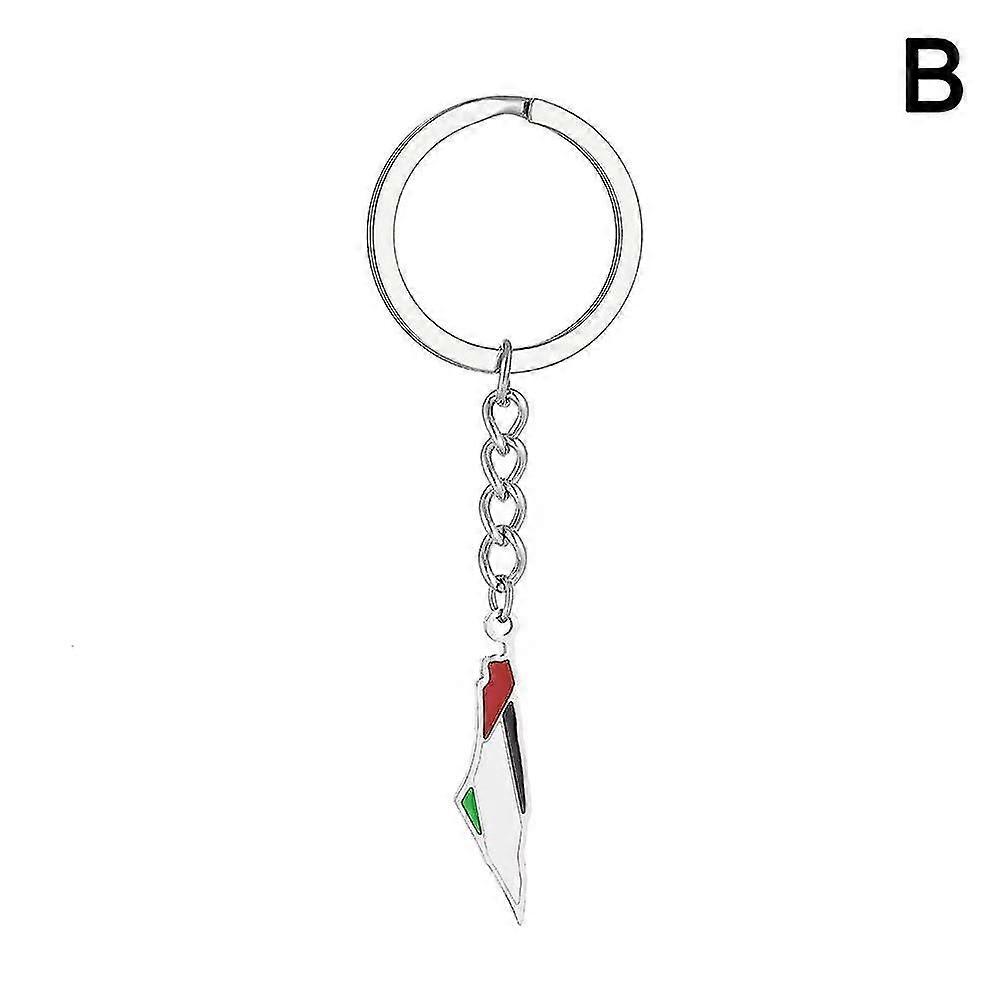 Israel Palestinian Map Flag Design Key Chain