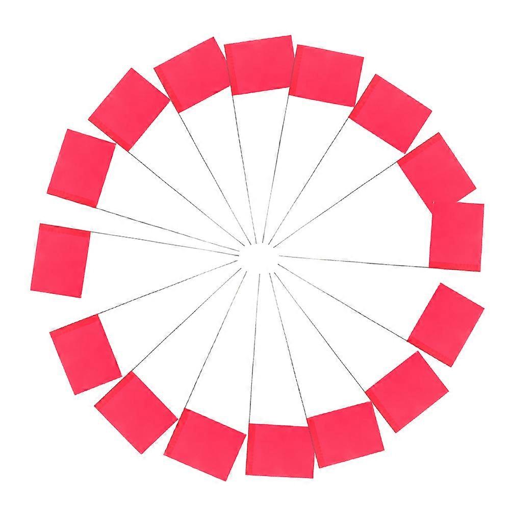 Red Marking Flag for Lawn Safety High Visibility Stakes 60Pcs