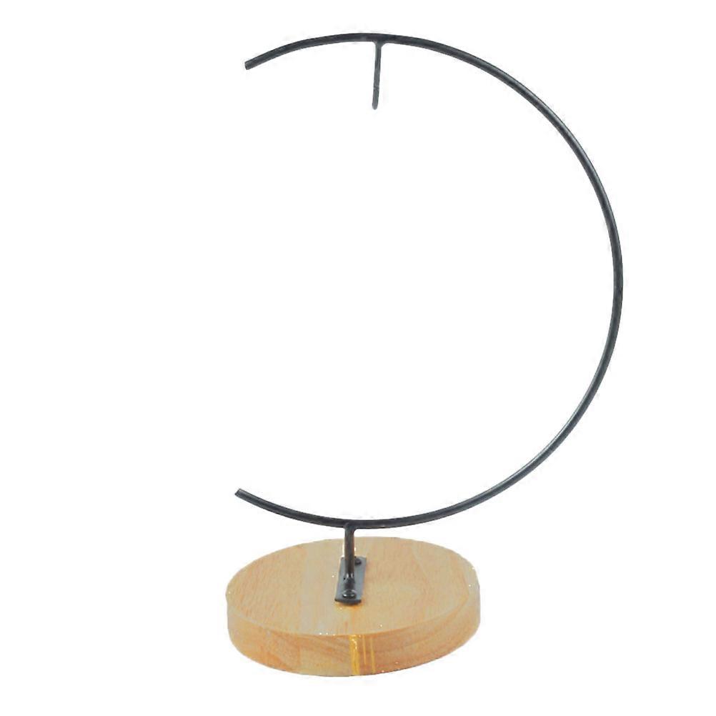 Desktop Iron Rack with Wooden Base for Micro Landscape Display