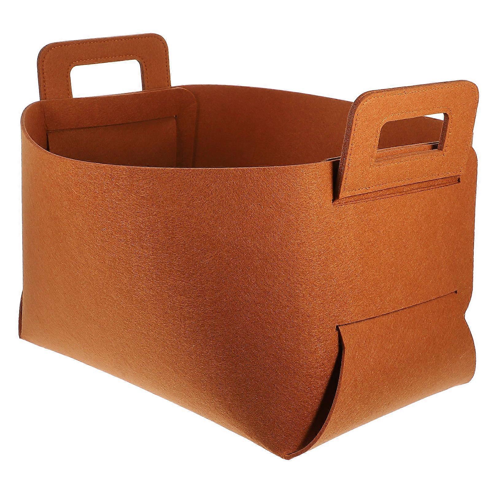Dirty Clothes Storage Basket Foldable Laundry Basket for Storage 4Pcs Brown