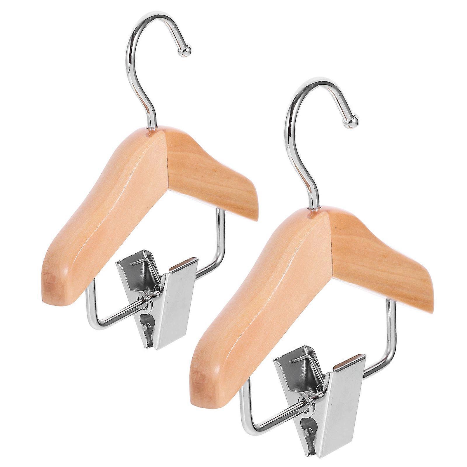 Doll Clothes Hangers Small Iron Hanger for Display 4Pcs Assorted Color