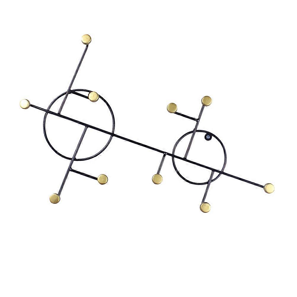 Iron Hook Coat Hanger for Hanging Storage Organizer with Large Black Hook