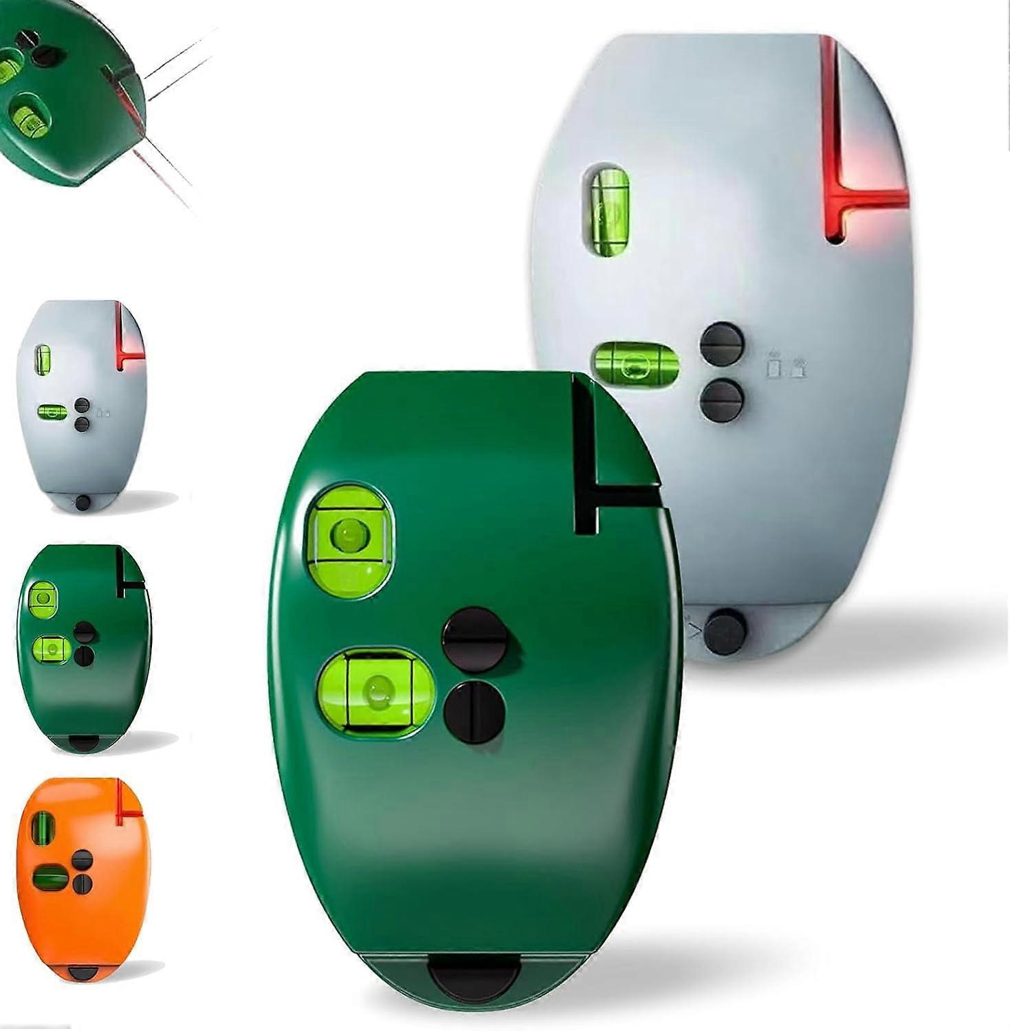 90° Red Light Level, Self-Leveling Parallel Lines, Portable for Construction (Orange, 1 Pc)