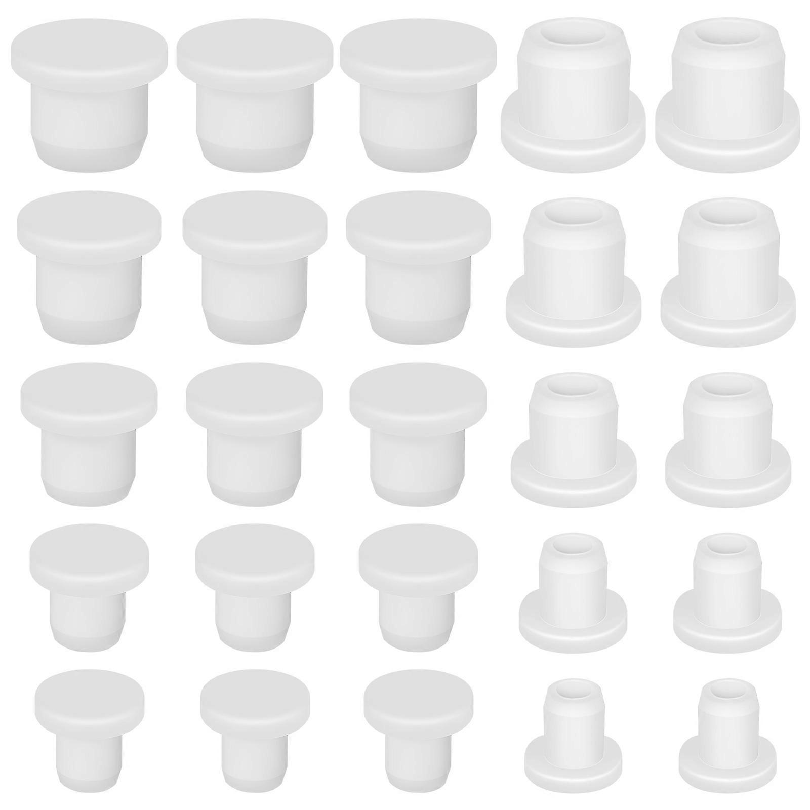 Silicone Salt Bottle Stoppers Replacement Plug for Kitchen Use White 25Pcs