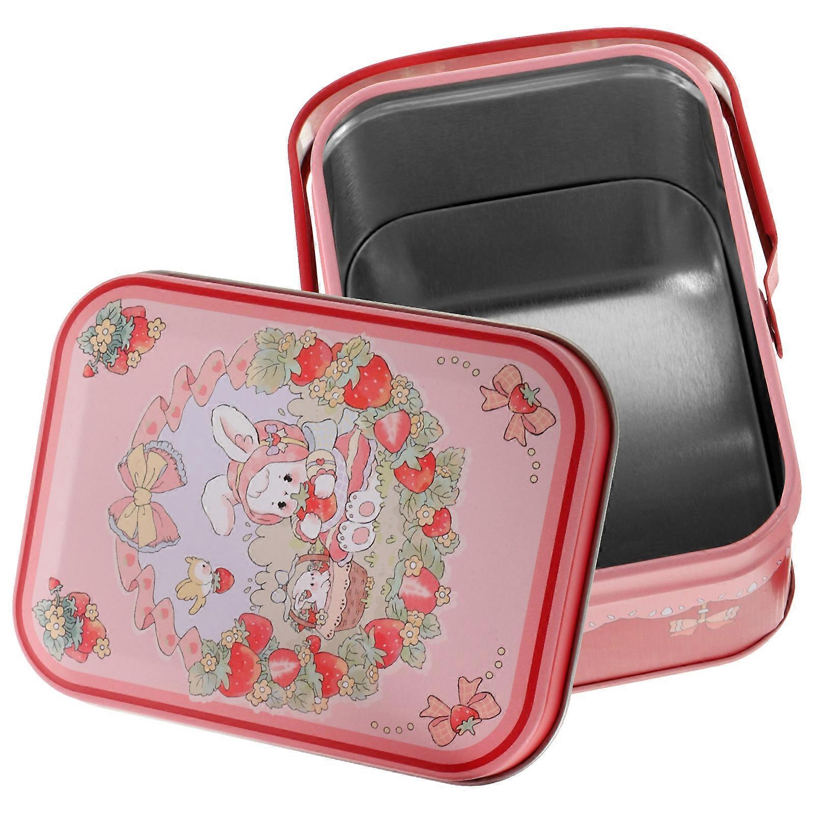 Easter Gift Box Cartoon Rabbit Pattern Candy Container Cookies Case Small Tea Leaf Box